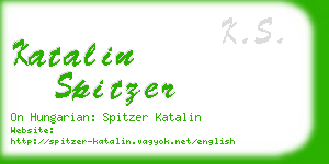 katalin spitzer business card